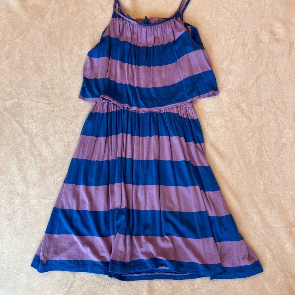 Ralph Lauren Striped Blue and Purple Kids Dress - Size Youth L (12-14)